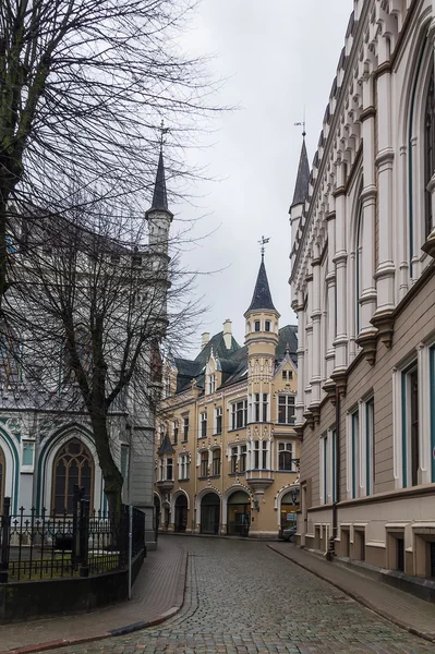 Rua na cidade velha de Riga — Fotografia de Stock