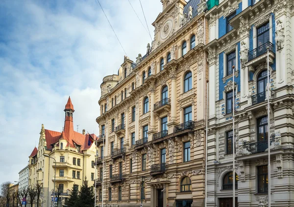 El edificio en estilo Art Nouveau, Riga — Foto de Stock