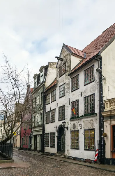 Strada nel centro storico di Riga — Foto Stock