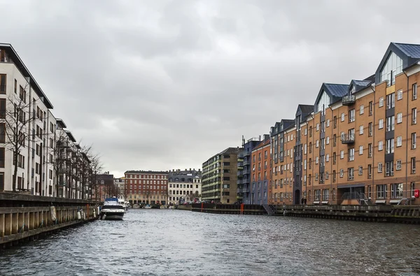 Kanaal in Kopenhagen, Denemarken — Stockfoto