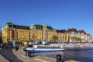 strandvagen, stockholm görünümünü