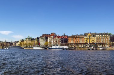 strandvagen, stockholm görünümünü