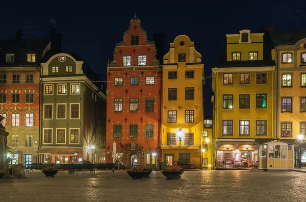 Stortorget i stockholm i kväll — Stockfoto