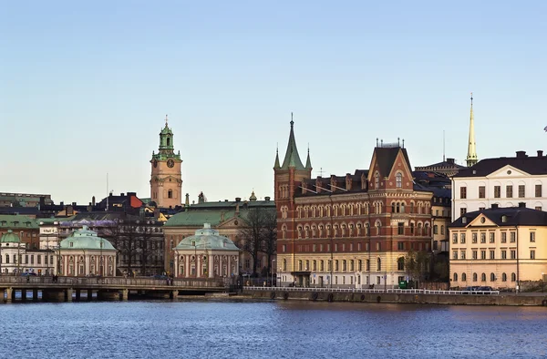 Widok gamla stan i riddarholme, Sztokholm — Zdjęcie stockowe