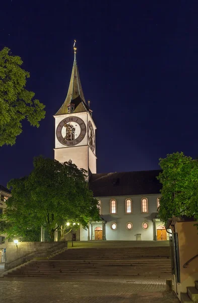 St Peter kyrkan, Zurich — Stockfoto