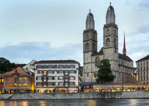 Grossmünster templom, Zürich — Stock Fotó