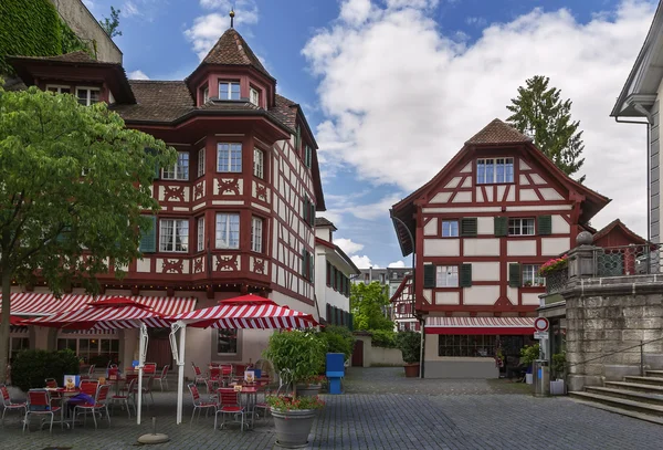 Rumah setengah-timbered, Lucerne — Stok Foto