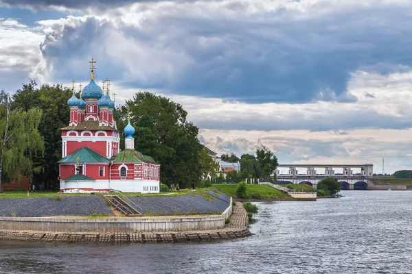 Demetriův Kostel Břehu Řeky Volhy Uglich Rusko — Stock fotografie