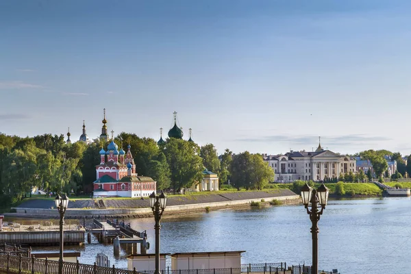 Uitzicht Het Uglich Kremlin Vanaf Wolga Rivier Rusland — Stockfoto