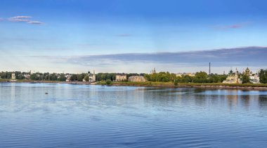 Rusya Volga Nehri 'nden Uglich' in panoramik görüntüsü