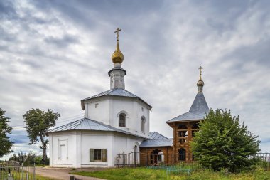 Peygamber Elijah Kilisesi Volga 'nın kıyısında, Rusya