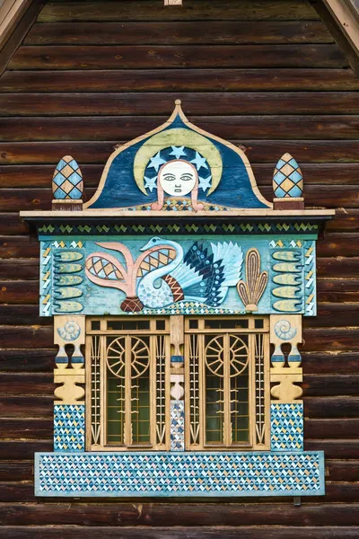 Window Wooden House Teremok Flenovo Russia — Stock Photo, Image
