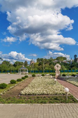 Smolensk, Rusya 'daki Kutsal Üçlü Manastırı' nın Avlusu