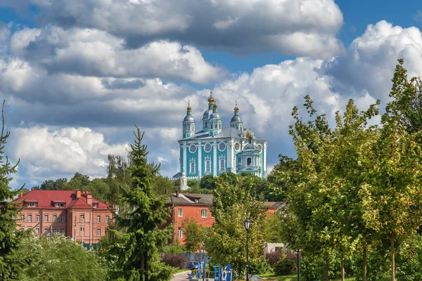 Άποψη Του Καθεδρικού Ναού Της Κοιμήσεως Της Θεοτόκου Στο Smolensk — Φωτογραφία Αρχείου