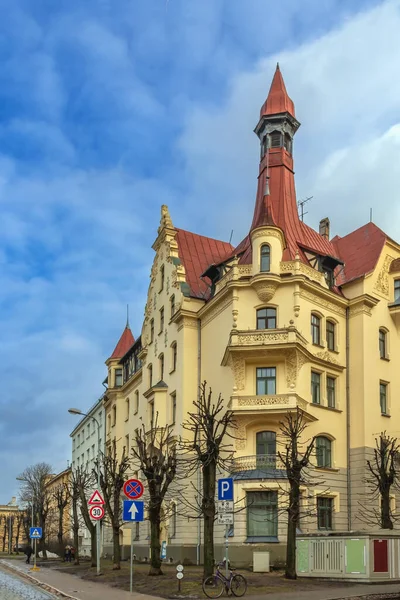 Byggnad Jugendstil Riga Lettland Alberta Gata — Stockfoto