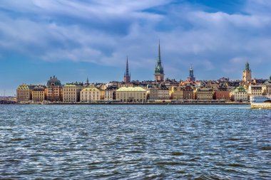 görünümünü gamla stan, Stockholm, İsveç Baltık Denizi