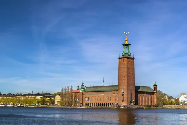 Het Stadhuis Van Stockholm Het Gebouw Van Gemeenteraad Van Stockholm — Stockfoto