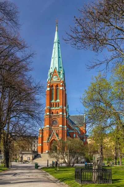 Kościół Jana Został Zbudowany 1890 Roku Centrum Sztokholmu Szwecja — Zdjęcie stockowe