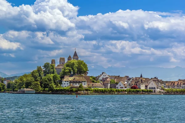 Vue Rapperswil Depuis Lac Zurich Suisse — Photo