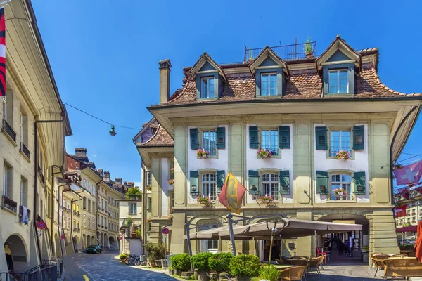 Rue Avec Maisons Historiques Centre Ville Berne Suisse — Photo