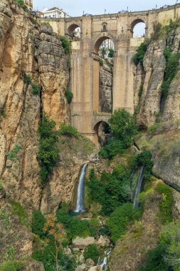 The Puente Nuevo (New Bridge) is largest bridges that span the 120-metre deep chasm that divides the city of Ronda, Spain.