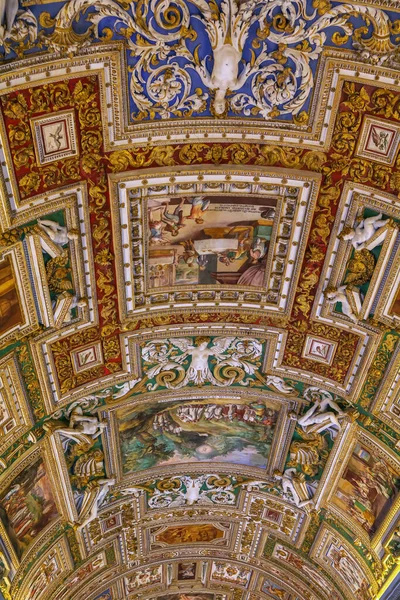 Magnifique Plafond Dans Les Musées Vatican — Photo