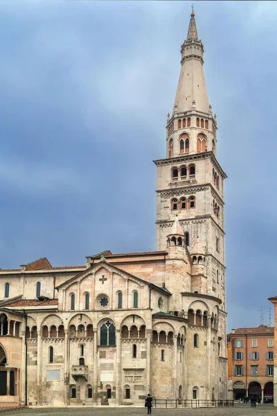 Ghirlandina Modena Cathedral Jest Rzymskokatolickim Kościołem Romańskim Modena Włochy — Zdjęcie stockowe