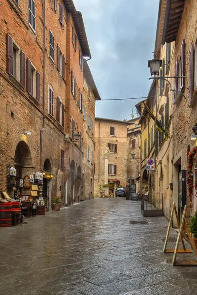 Straat Montepulciano Historisch Centrum Italië — Stockfoto