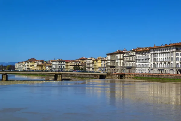 Arno River Embankment Florence Italy — Stock Photo, Image