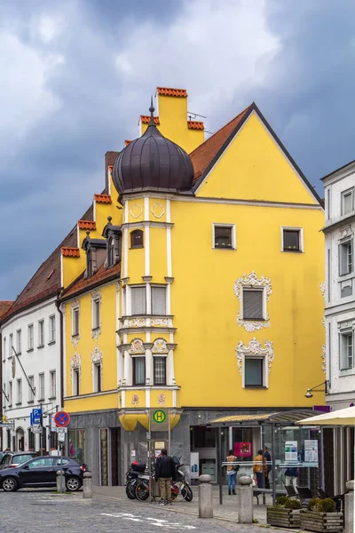 Rua Straubing Centro Histórico Alemanha — Fotografia de Stock
