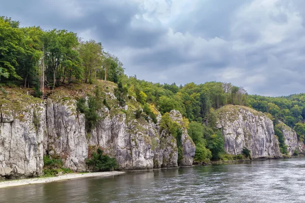 Βραχώδεις Ακτές Του Δούναβη Κοντά Στο Kelheim Γερμανία Royalty Free Φωτογραφίες Αρχείου