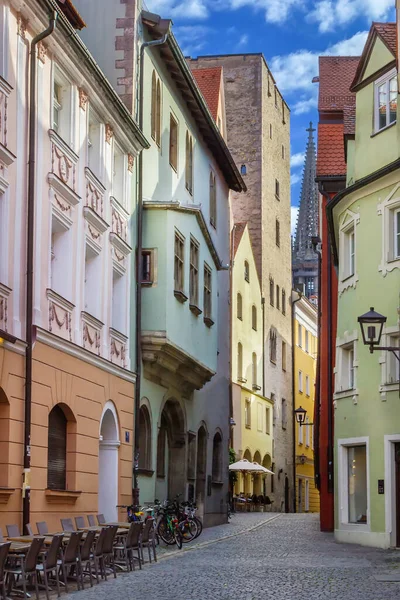 Rua Centro Cidade Regensburg Alemanha — Fotografia de Stock