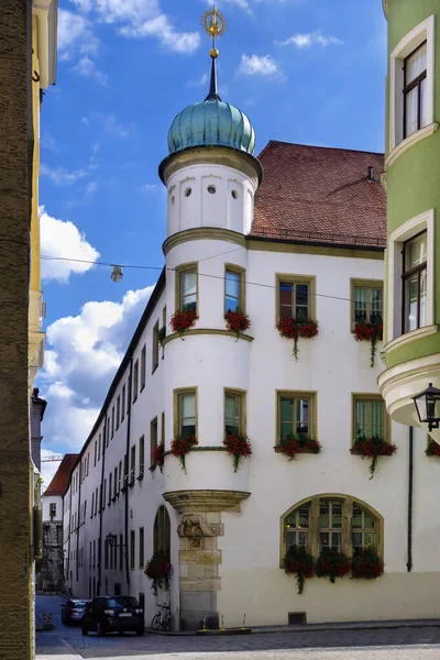 Straße Der Regensburger Innenstadt Deutschland — Stockfoto