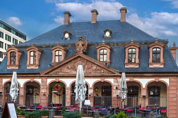 Eski Güvenlik Binası Hauptwache Merkez Noktası Frankfurt Main Içinde Almanya — Stok fotoğraf