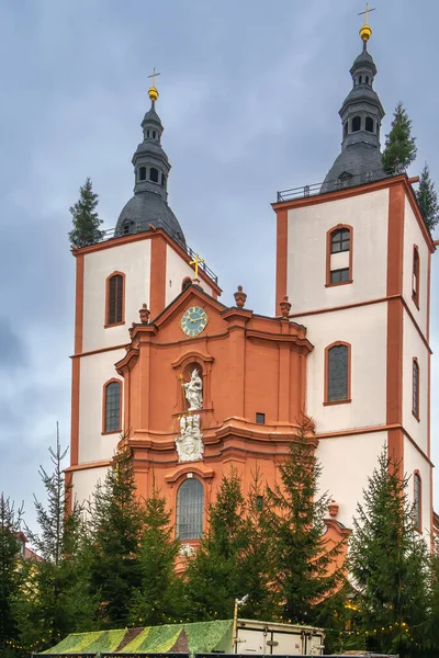 Kerk Sint Blasius Fulda Christmastime Duitsland — Stockfoto