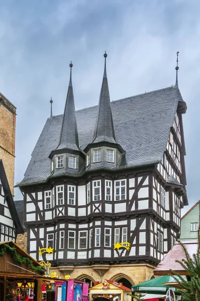 Alsfeld Stadhuis Het Centrale Plein Kersttijd Duitsland — Stockfoto