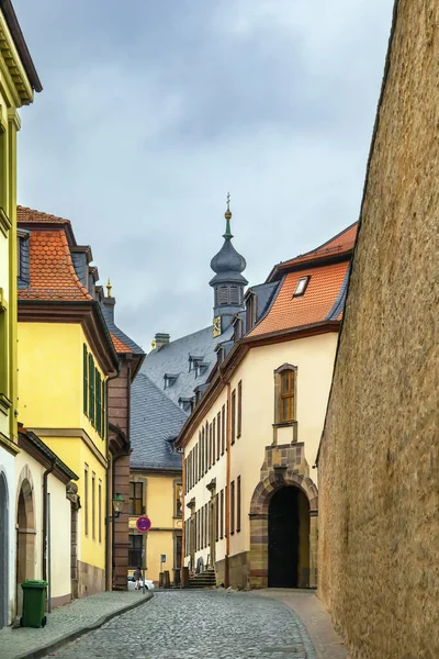 ドイツのフルダ旧市街にある通り ストック画像