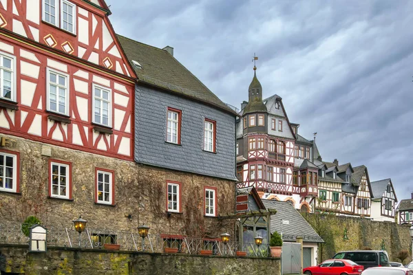 Улица Полуразрушенными Домами Старом Городе Германия — стоковое фото