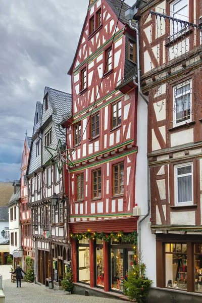 Calle Con Casas Entramado Madera Casco Antiguo Limburgo Alemania — Foto de Stock