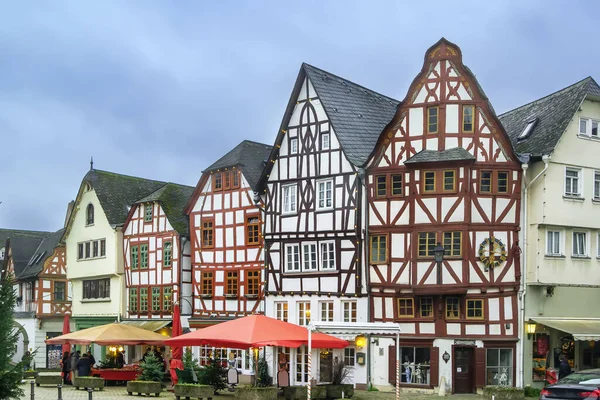 Straße Mit Fachwerkhäusern Der Limburger Altstadt — Stockfoto