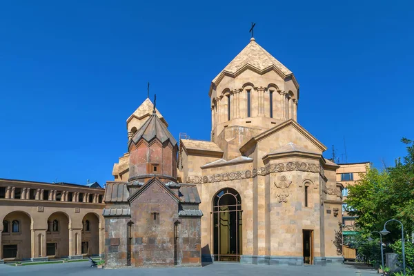 Kościół Matki Boskiej Katoghike Jest Małym Średniowiecznym Kościołem Erywaniu Armenia Obrazek Stockowy