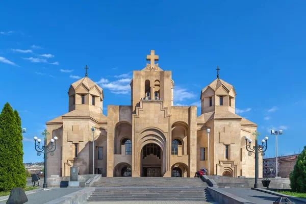 聖グレゴリウス大聖堂は南コーカサス最大の宗教建築物の一つで エレバン アルメニア ロイヤリティフリーのストック画像