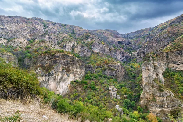 Landschaft Mit Bergen Der Nähe Des Geghard Klosters Armenien — Stockfoto