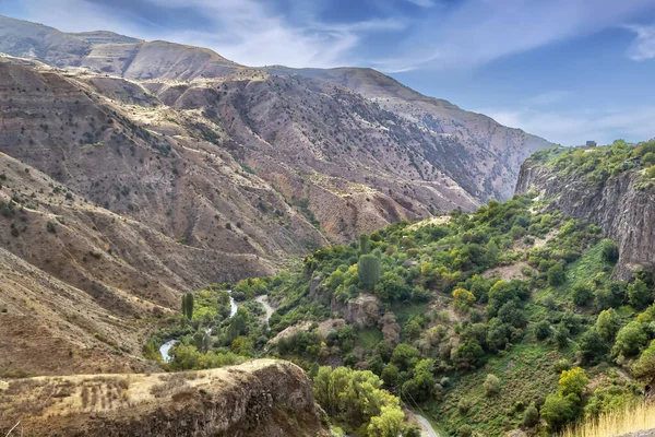 Utsikt Över Garni Gorge Armenien Royaltyfria Stockbilder