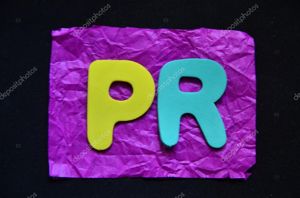 WORD PR ON A ABSTRACT BACKGROUND