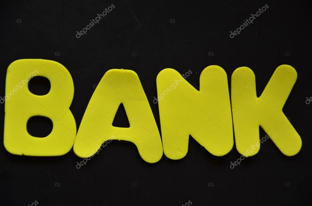 Word bank on a black