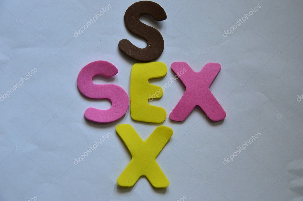 WORD SEX ON A white background