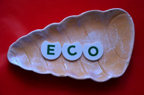 Słowo eko — Zdjęcie stockowe