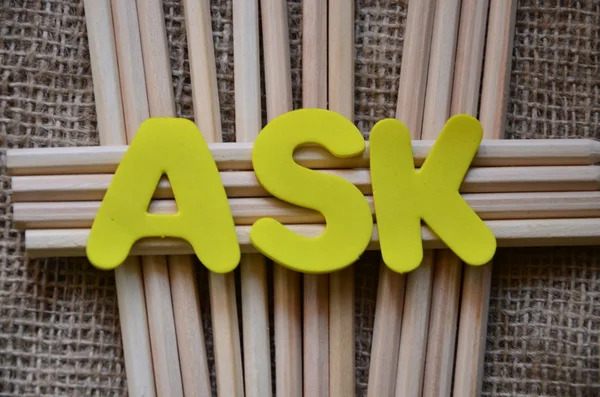 Word ask — Stock Photo, Image