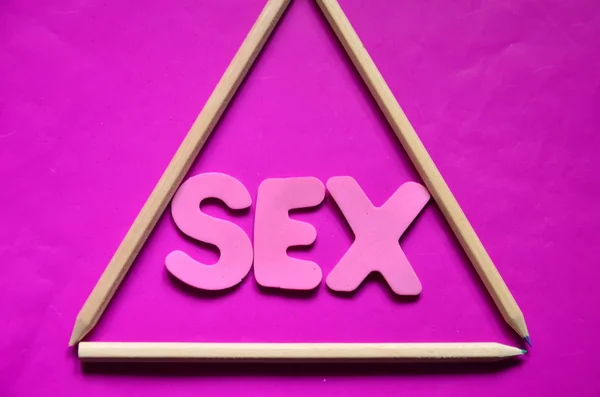 Slovo sex — Stock fotografie